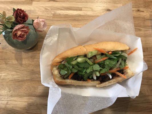 Grilled pork banh mi