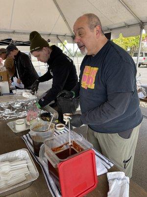 Tony from Black Sheep slinging pulled pork at the Big Pour!