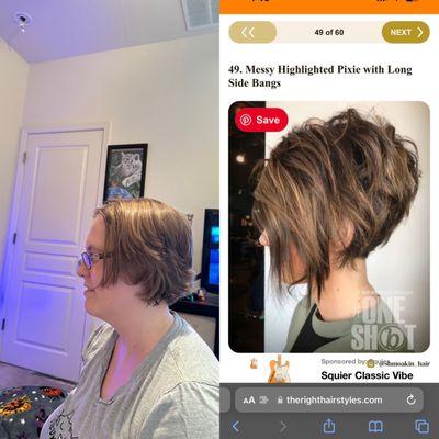 The photo on the right is what I wanted.