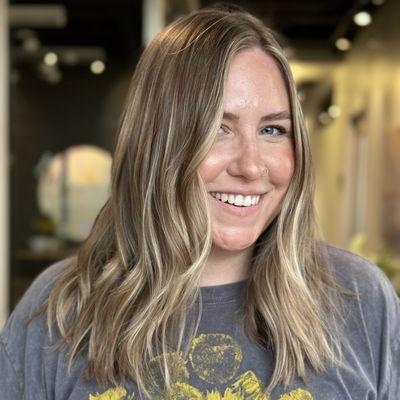 Balayage and haircut