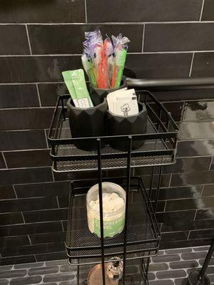 The toothbrush has paste applied and ready to use.