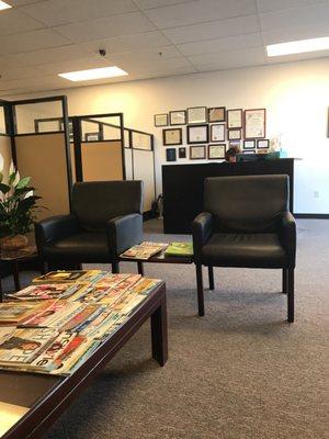 Tons of magazines, while waiting.