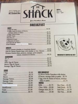 Breakfast Menu
