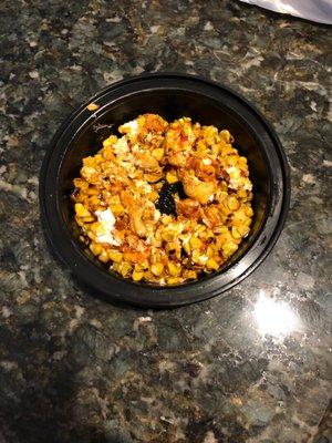 Pic of a small bowl with hardly anything in it. Thanks.