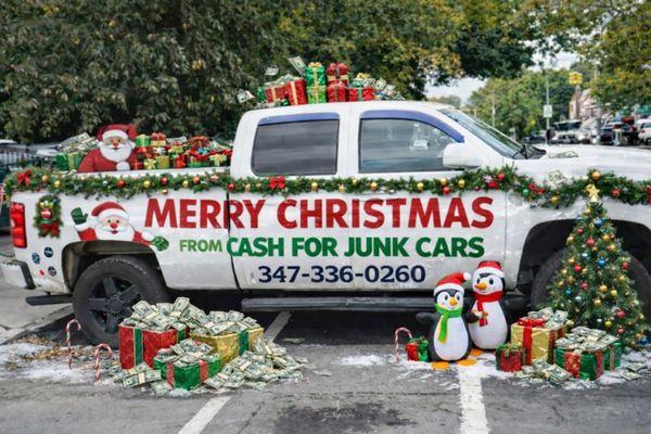 Merry Christmas Happy Holidays Truck