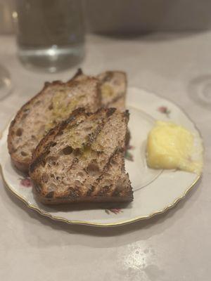 Grilled Sourdough bread and cultured butter