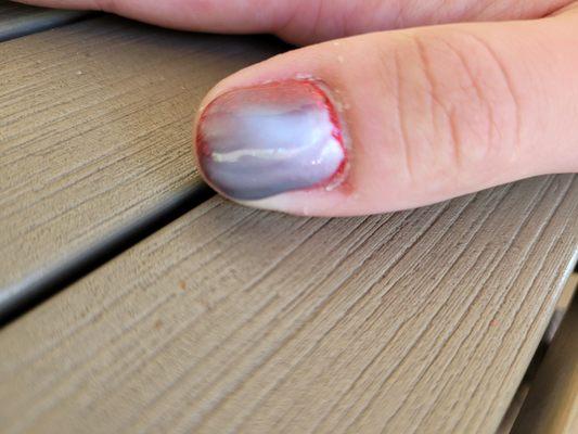 Botched cat eye manicure