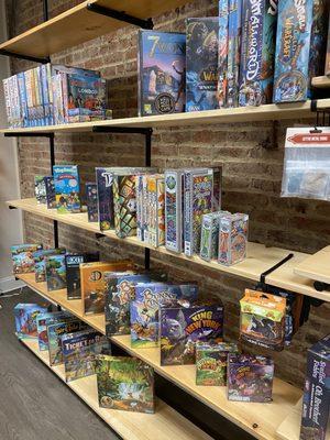 Modern board games, including Ticket to Ride, Sagrada, Azul, Seven Wonders, Dixit, and more