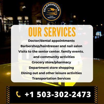 Salem Oregon Taxi services