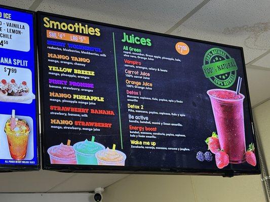 Smoothies/juices