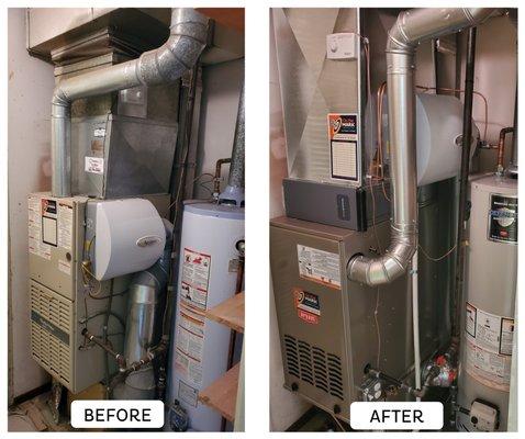 Before and After of Furnace and Water Heater Installation