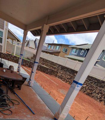 Bottom rock wall is Puli Contractors.