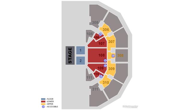 Only a portion of the arena is opened for this event.