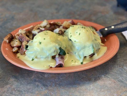 Bacon Egg Avocado Spinach Tomato Benedict.