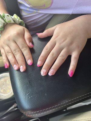 dip manicure with tips