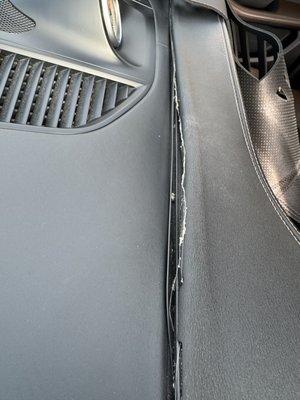 Dashboard not visible from drivers seat, but clearly damaged goods. Porsche Macan for West Coast Auto