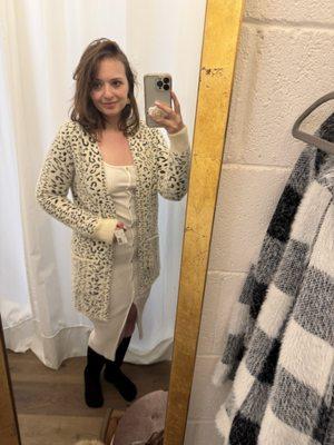 I couldn't resist this animal print coat, so cute and comfy too!