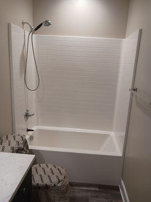 This was a fiberglass surround tub