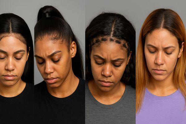 "Beautiful protective styles and braid prep results from our clients -- each look designed to keep your natural hair healthy and sleek