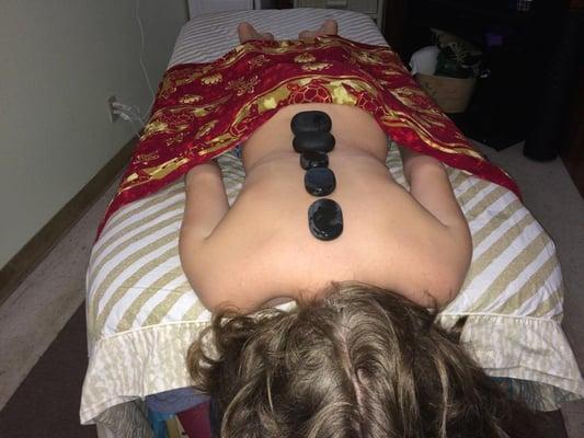 Hot Stone Therapy treatment...feels sooo good!