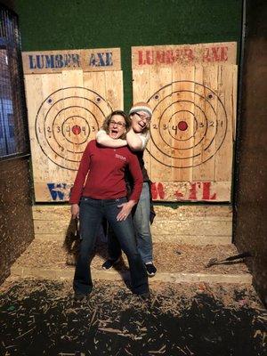 Ellen giving me a choke out. Ellen is also a martial arts instructor!