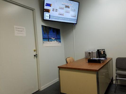 Front office.