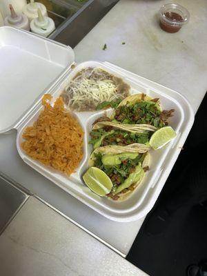 The three taco plate