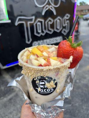 This is the Agua Fresca de Frutas (all fruits mixed fresh drink)
