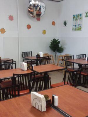 Quiet and comfortable ambiance for dining in!