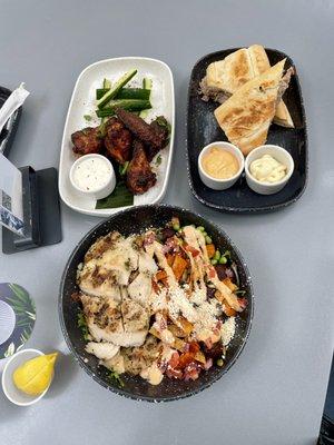 JERK CHICKEN, CUBAN SANDWICH & ROASTED VEGETABLE BOWL with Grilled Chicken
