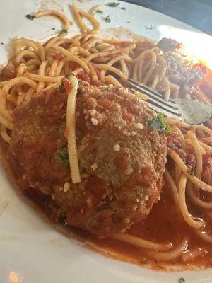 Spaghetti and meatballs! My favorite