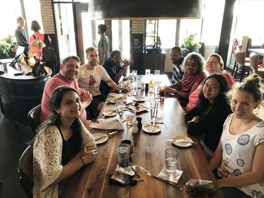 Our members and our 2018 interns from UMD enjoy a celebratory luncheon
