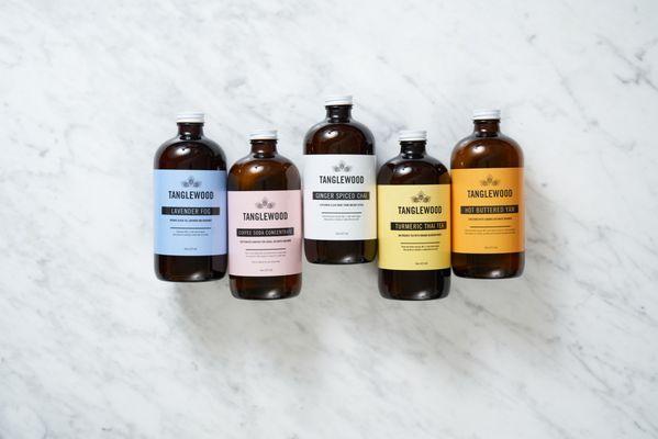 Ginger Spiced Chai, Lavender Fog, Coffee Soda, Turmeric Tea, Hot Buttered Yam