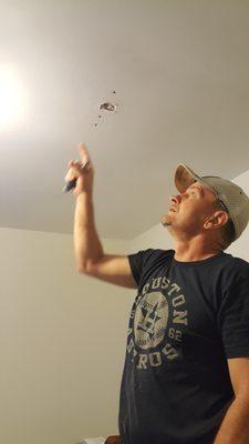 Should look something like this. then apply 3 coats of spackle. one coat at a time. let each coat dry before adding the next. sand after
