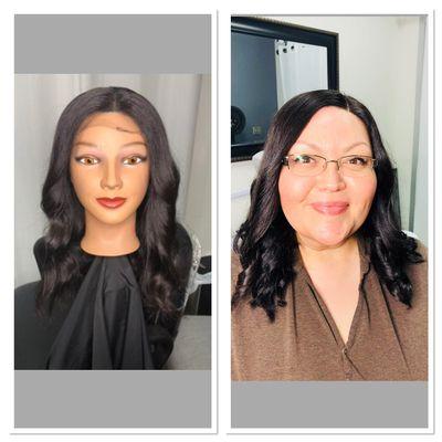 Custom Made Lace Closure Wig sewn down