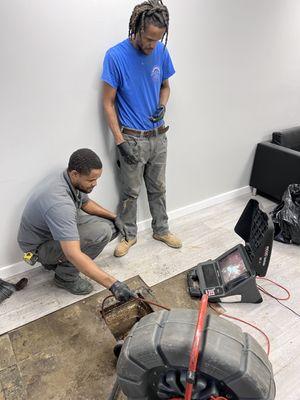 Drain inspection with Ridgid camera at Manhattan University