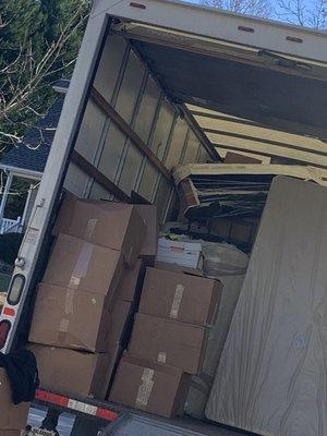 The truck prior to unloading upon delivery