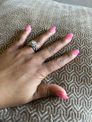 Dip powder on natural nails