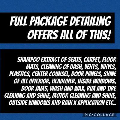 Full package detailing.