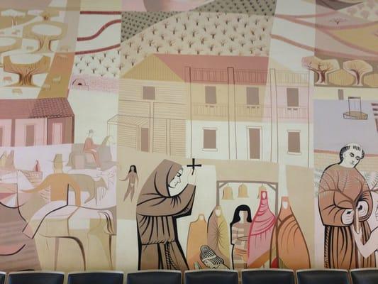 Interesting lobby artwork...