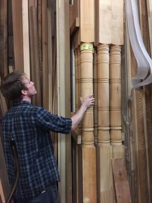 Solid wood columns