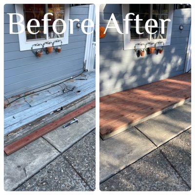 Deck boards replacement.