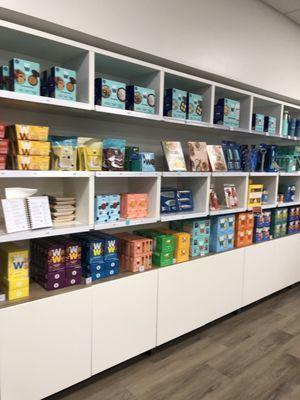 Neatly displayed merchandise