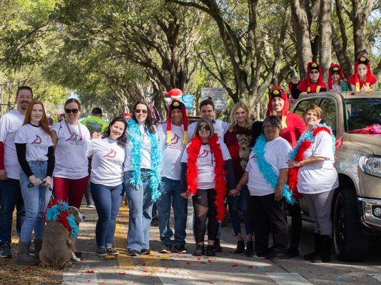 Our team at the DeLand dog parade!