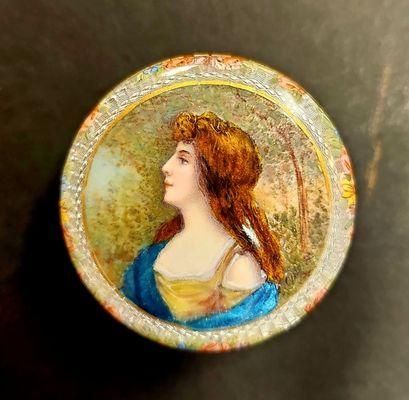 French guilloche enamel box