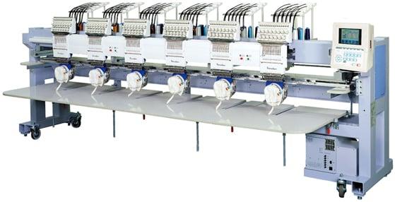 Multi-head embroidery equipment