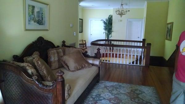 The view of the hallway from our room! The entire house had a romantic feel to it.