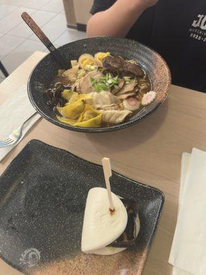 Beef ramen with pork belly