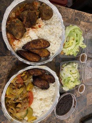 Beef-Less Meatballs and Vegan Salteados