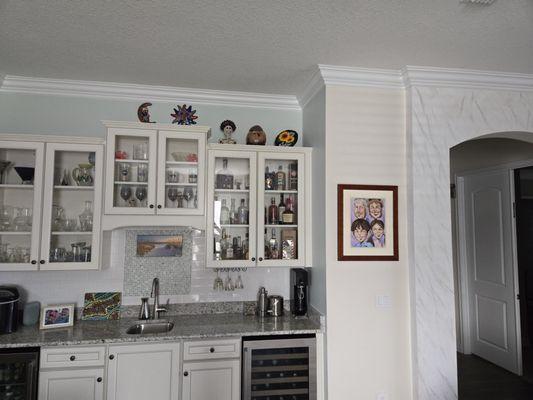 Family room bar ceiling.